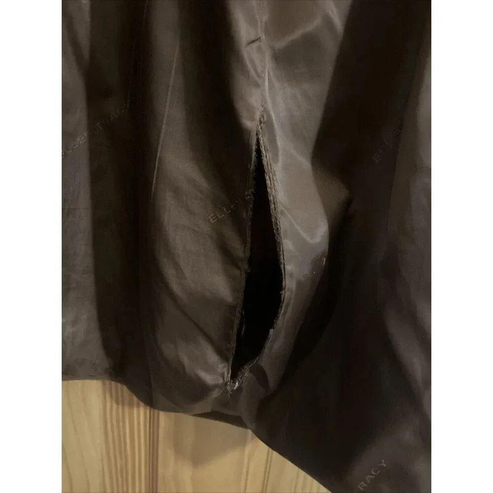 Ellen Tracy Coat Womens Size 14W A-Line Coat Angora Wool Brown Camel Classic - Image 4