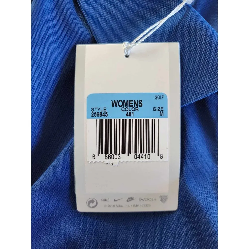 Nike Women's Sleeveless Blue Golf Polo Shirt Size Medium - Image 10