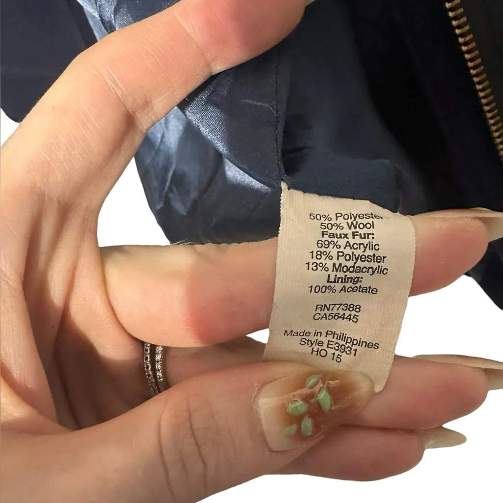 J Crew chateau vail parka navy blue 14 wool j.crew - Image 9