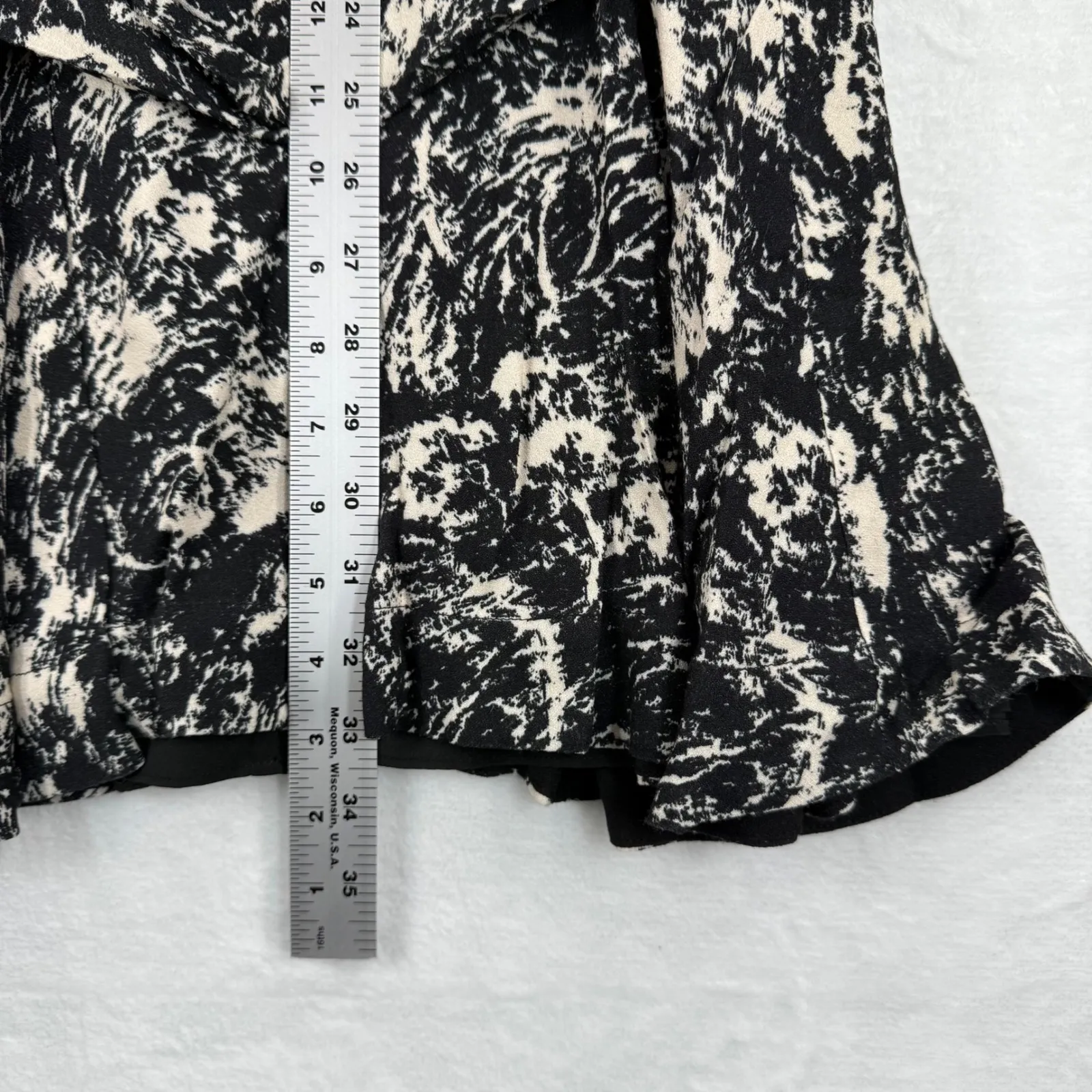 JONATHAN SIMKHAI Anastasia Black‎ Flora Fauna Ruched Mini Dress Size 6 Black - Image 4