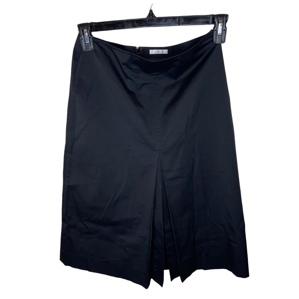 Halogen Business Casual Skirt Size 2 Black Microfiber Midi - Image 4