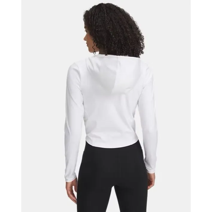 NWT Under Armour Women's UA Motion Hooded Full-Zip Up Jacket Sweater White Large - Image 2