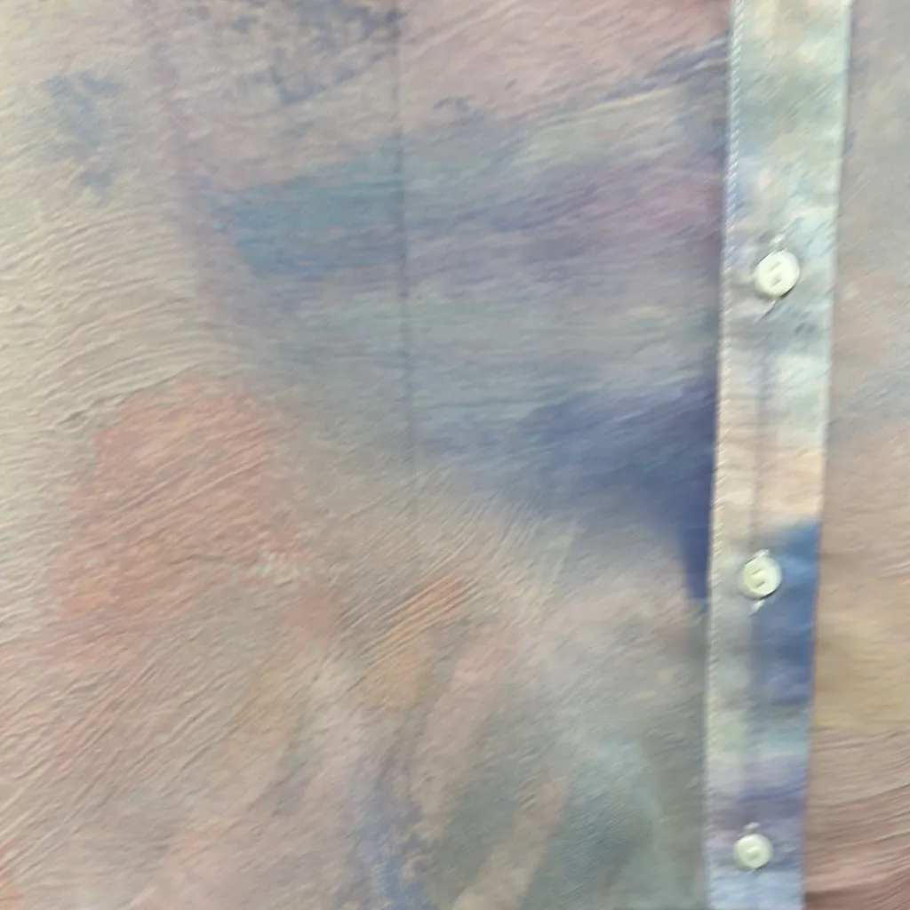 Mystree Pink‎ and Blue Sleeveless Notched Collar Top - Image 3