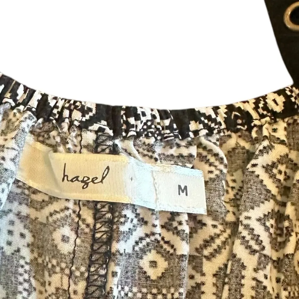 Hazel Anthrpologie Sleeveless Shift Dress Bohemian Print Flowy Size Medium Women - Image 11