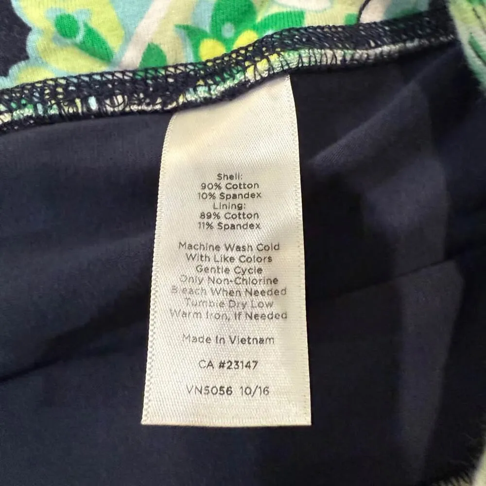 T by Talbots Floral Paisley Print Skort Tennis Skirt Womens Small Petite Green - Image 5