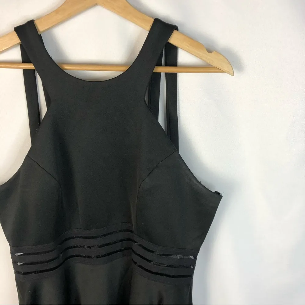 City Studios Black Illusion Waist Fit & Flare Scuba Mini Dress 13 - Image 4