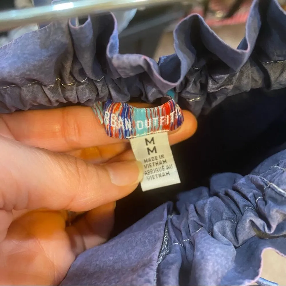 Urban Outfitters Navy Sloan Nylon Balloon Pants Sz M - Image 6