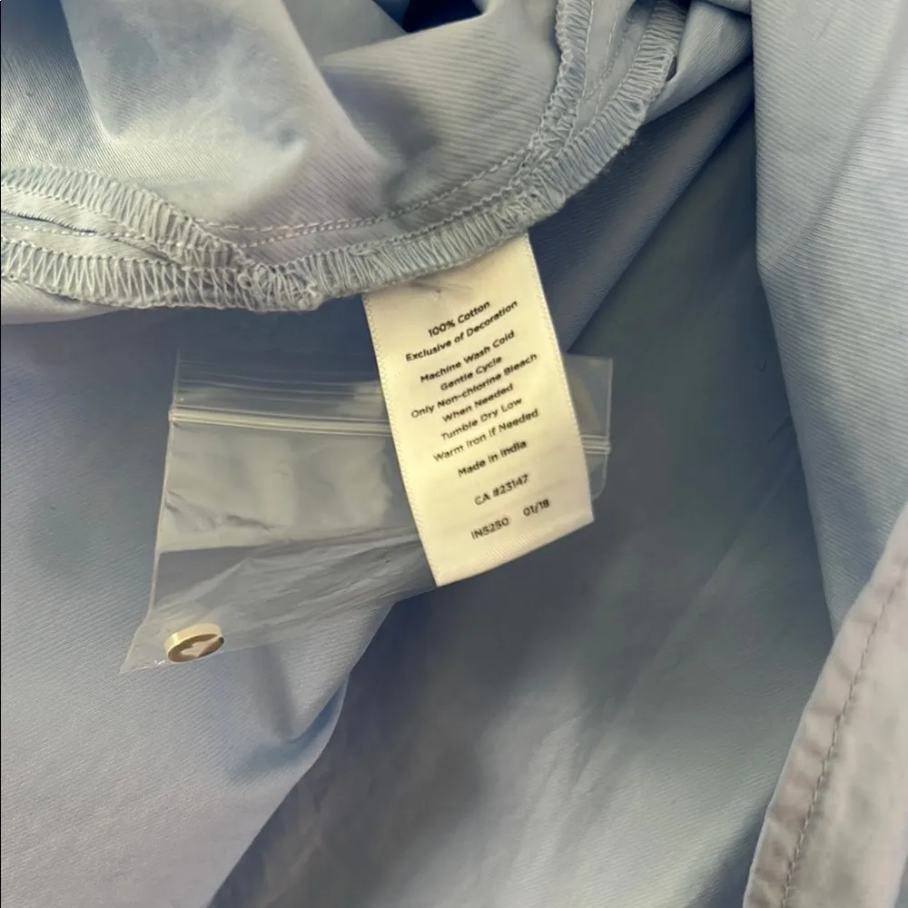 Talbots|Light Blue Tunic with Ribbon Details sz Large - Image 7