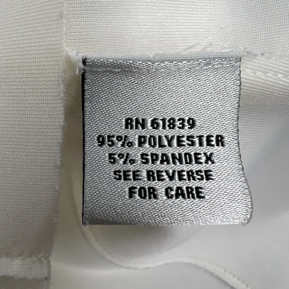 Rickie Freeman Teri Jon Cream Blouse Floral Embroidery Cap Sleeve Scuba 2 White - Image 5