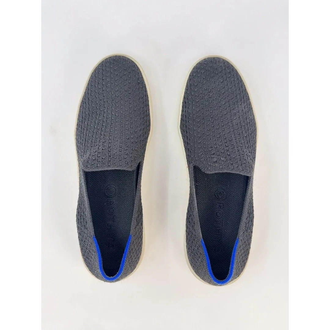 Rothys Womens Shoes Black The Original Slip On Sneakers Comfort Loafer US 9.5 Blue - Image 9