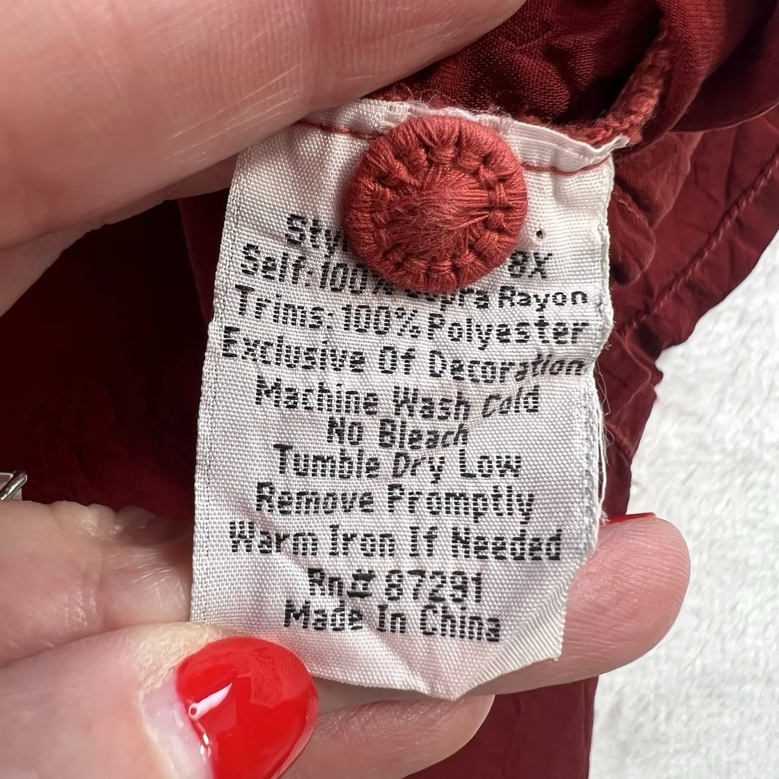 Johnny Was Plus 1X Embroidered Boho Tunic Top Bohemian Hippie Blouse Red Peasant - Image 7