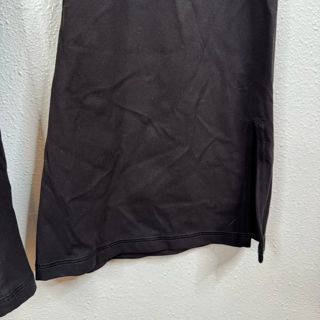 Social Tourist LA Black Low Rise Crossover Waist Flare Leggings Size Large - Image 6