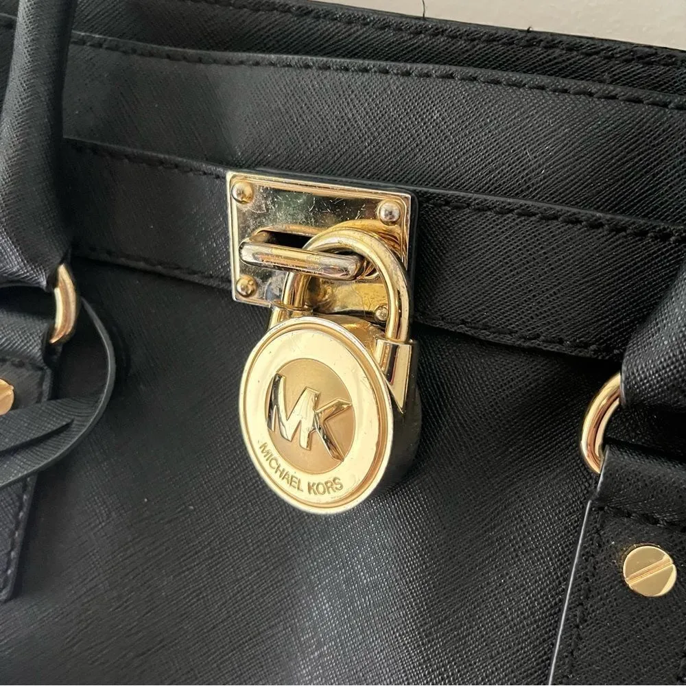 Michael Kors Large Hamilton Bag Black - Image 8