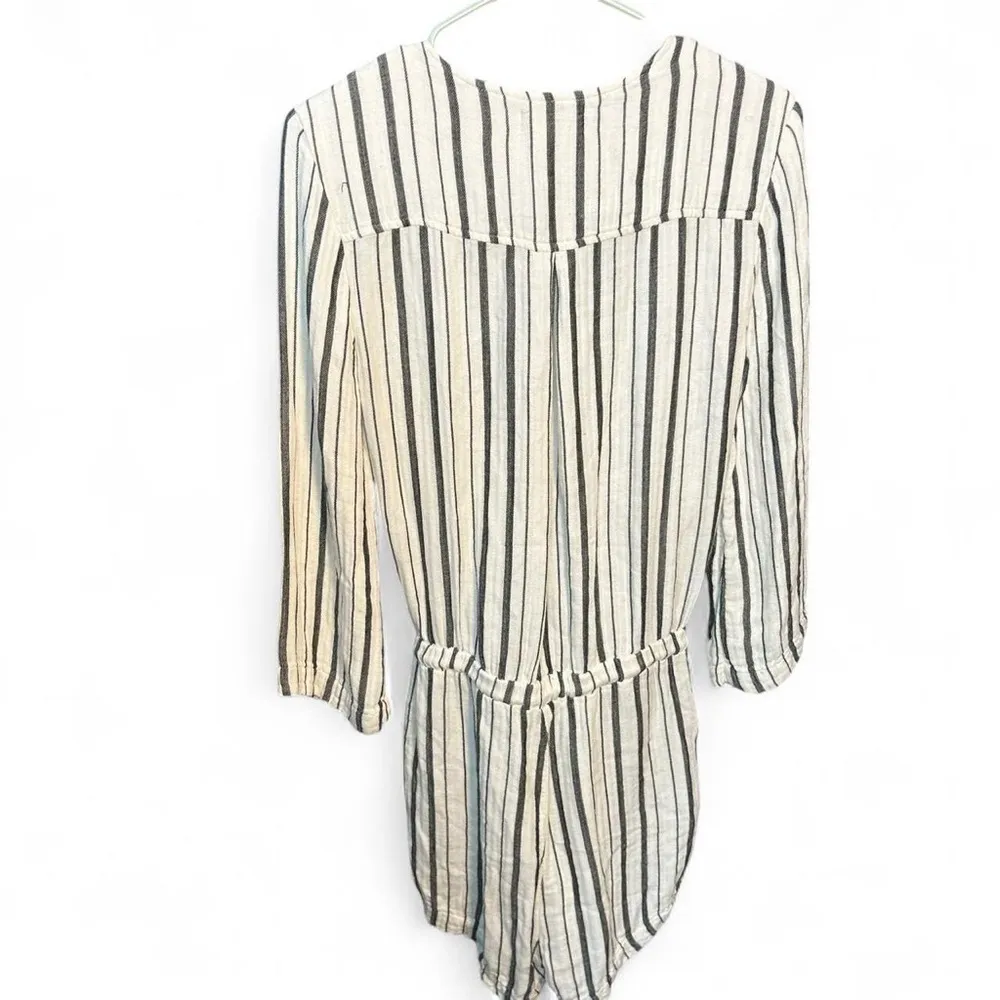 ✨Anthropologie Cloth & Stone Jumper | Black + White Linen Blend | Size S✨ - Image 6