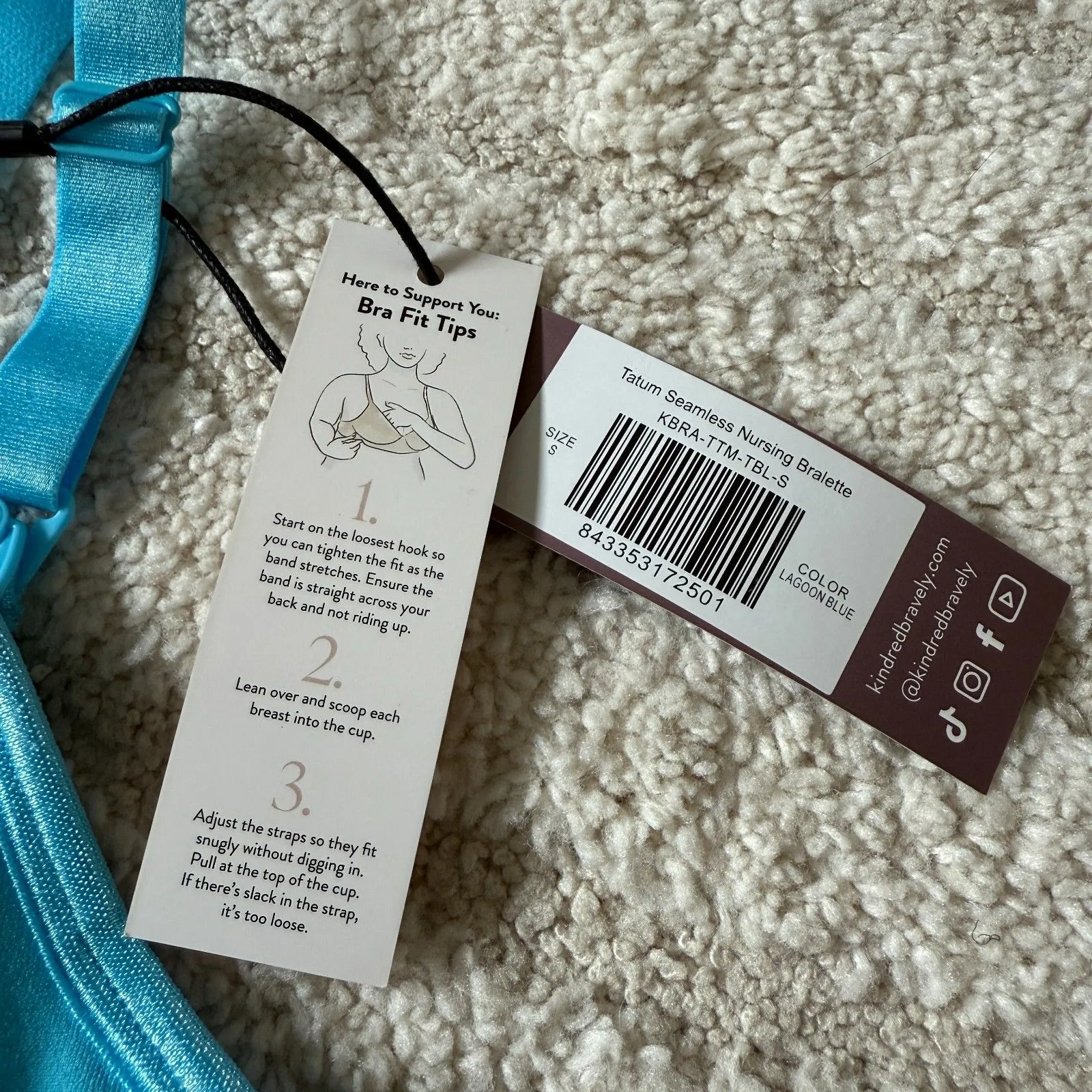 Kindred Bravely Tatum Seamless Maternity & Nursing Bralette Blue Size undefined - Image 6