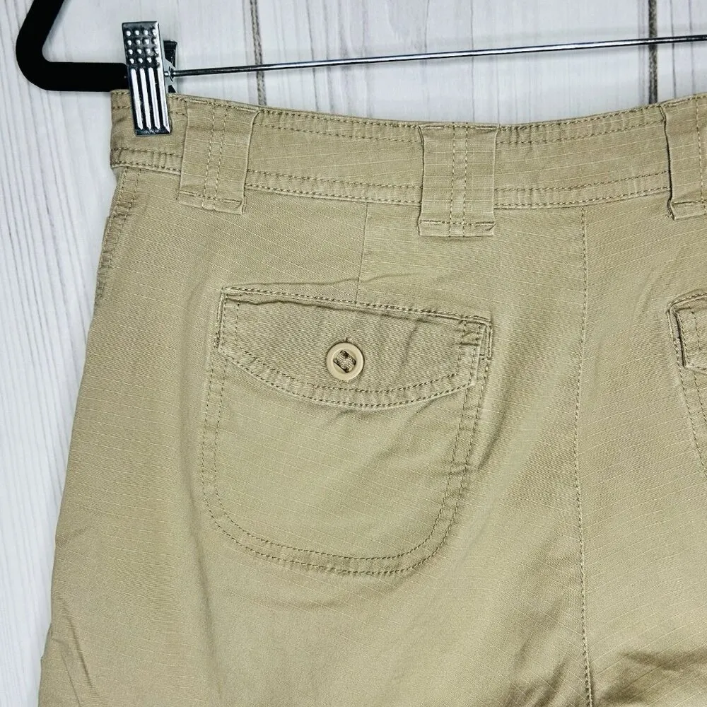 NIKE ACG Shorts Womens Sz 8 Utility Khaki Hiking Roll Cuff Outdoor Vintage Tan - Image 7