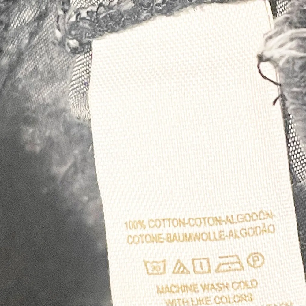 Free People Size Medium Dark Grey Cotton Sleeveless Button Down Shirt Dress - Image 4