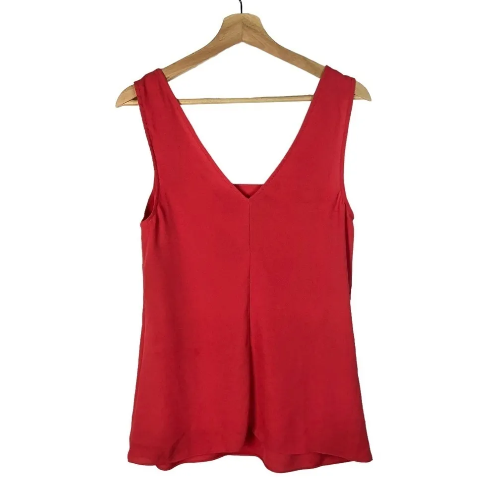 BCBGeneration Bright Coral Sleeveless Cut Out Tank Top S - Image 3