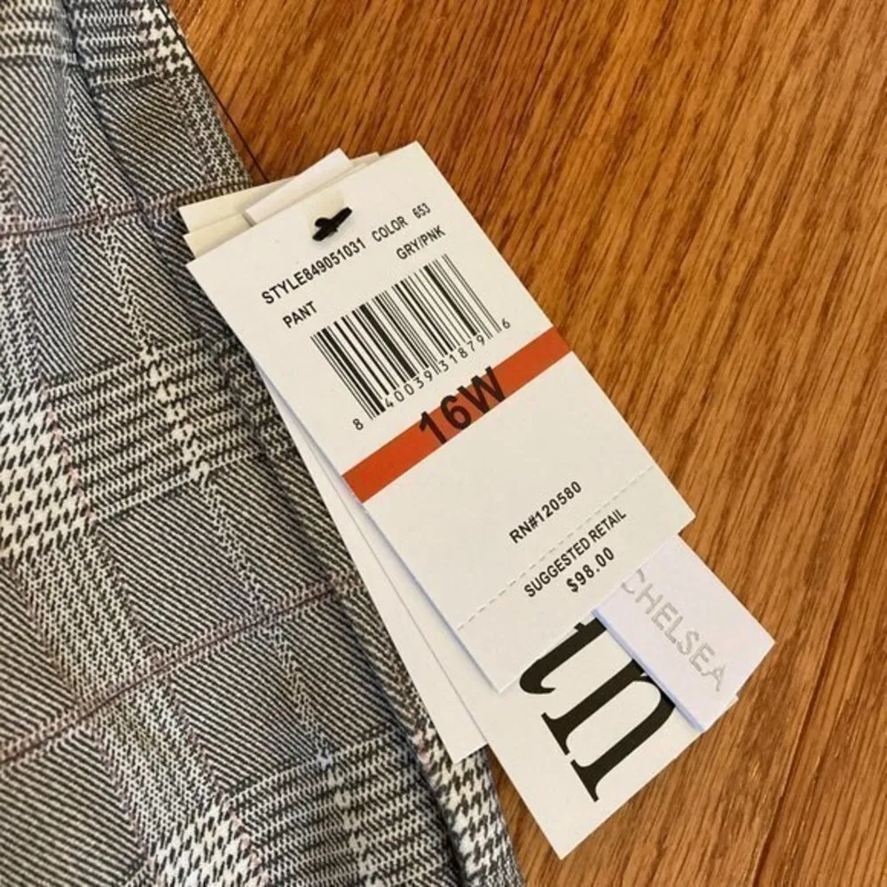 Amanda & Chelsea Plaid Ponte Knit Dress Pants Sz 16W NWT - Image 5