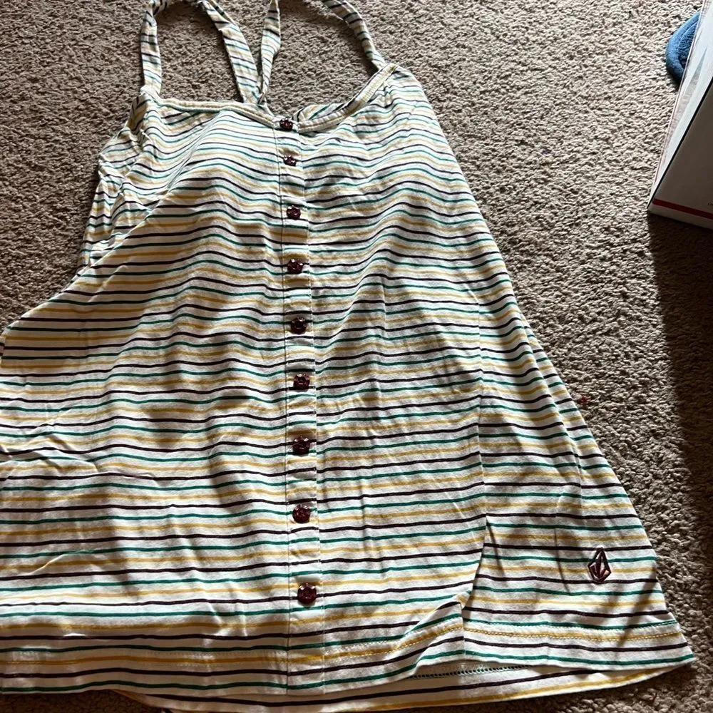 Volcom  small striped tank top - Image 7