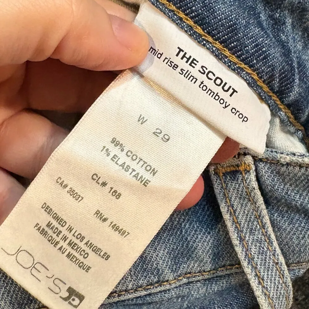 Joe's Jeans The Scout Mid Rise Slim Tomboy Crop jeans - Image 5