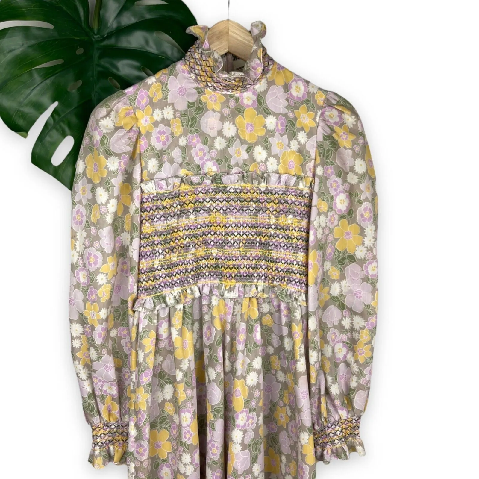 Marcel Fenez by Roland Klein Authentic Vintage 1970s Prairie Maxi Hostess Dress Purple - Image 9