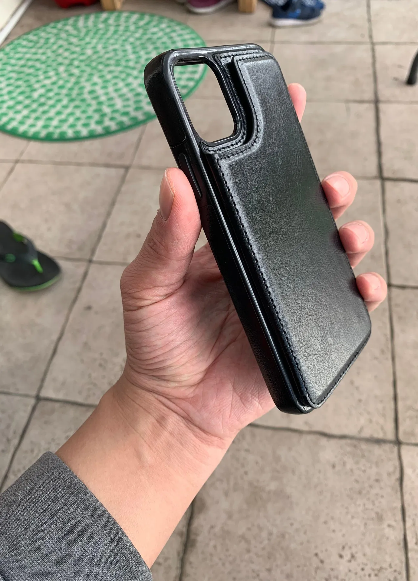 iPhone 12Pro Max Fashion Leather Card Holder Full Coverage Wallet Case Black - Image 7