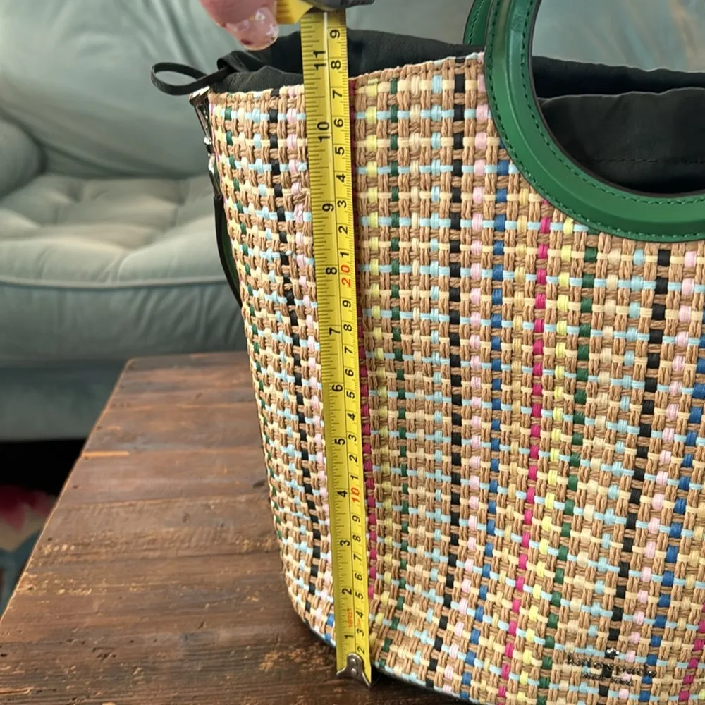 Jena Straw Large Tote crossbody drawstring satchel - Image 11