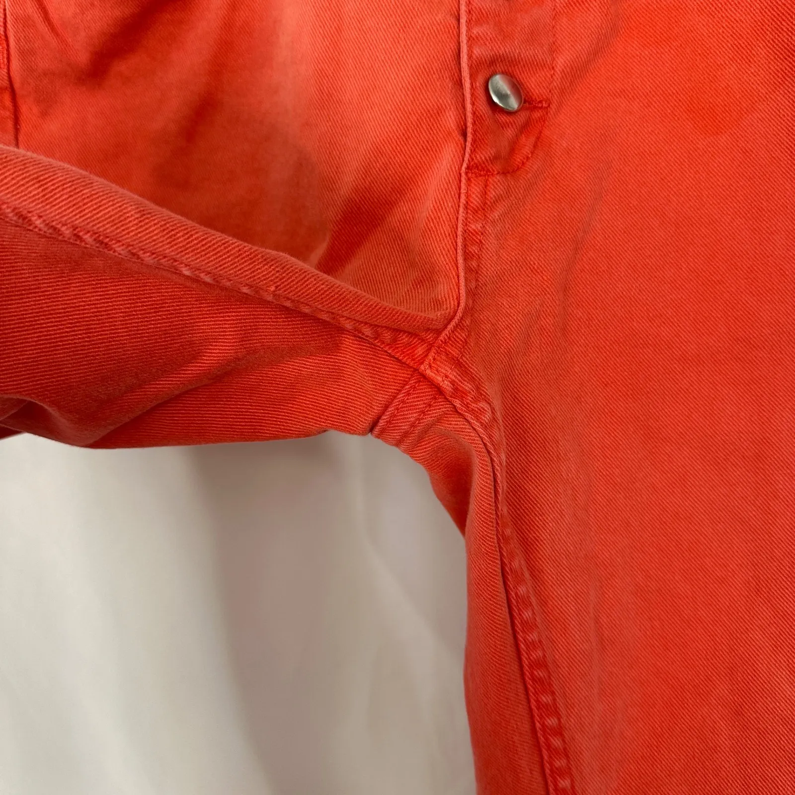 Anine Bing Denim Jeans Button Fly High Rise Orange Peach Women's Size 28 - Image 4