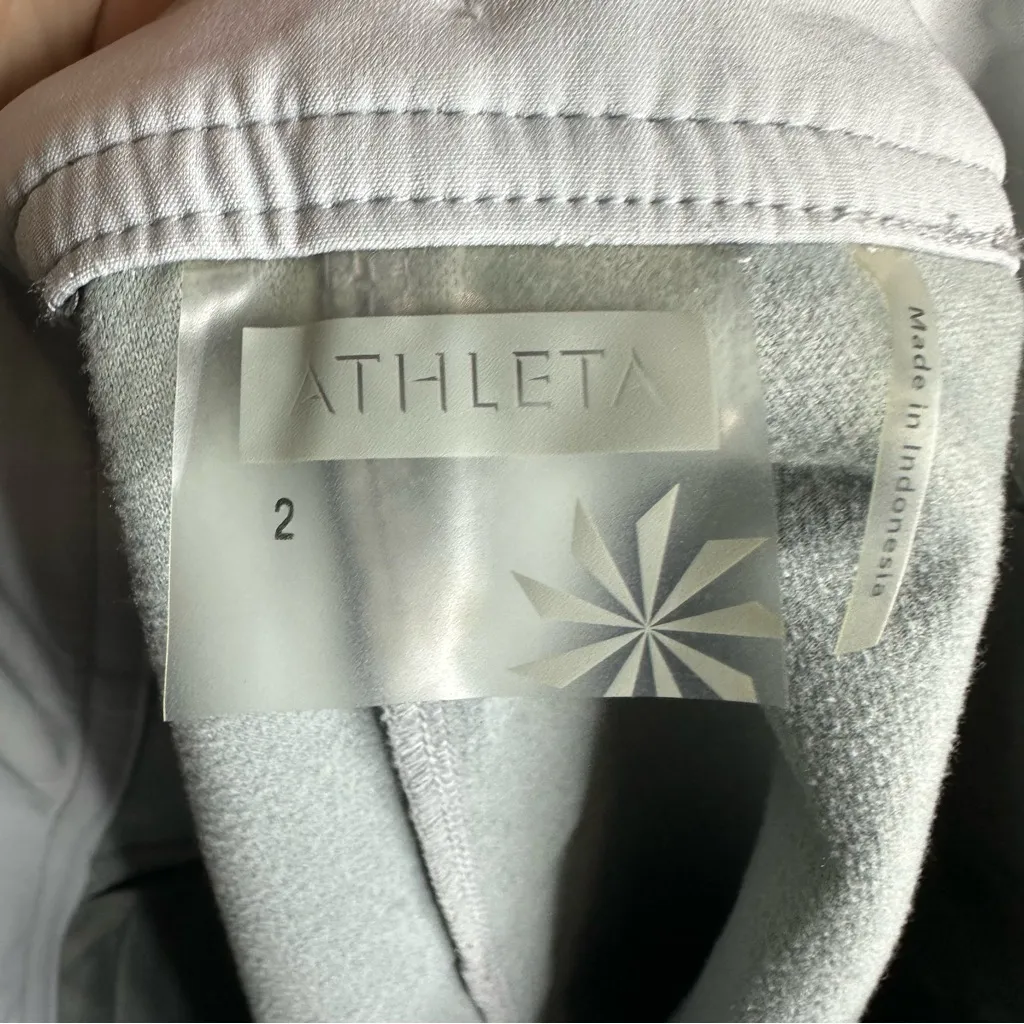 Athleta  Skirt Size 2 Grey Polyester Blend Lined‎ Zip Pockets Athletic Tennis - Image 5