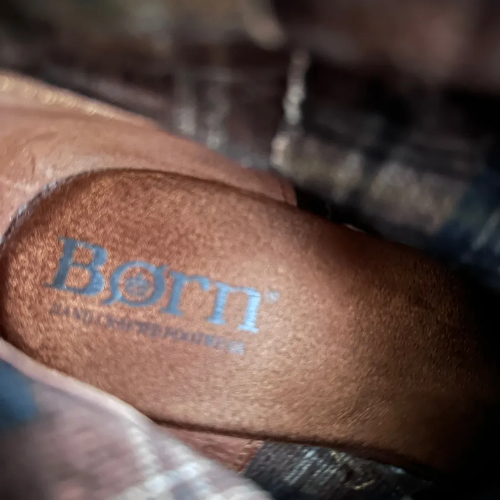 Born Basil Brown Suede Boots Women's Sz 9.5‎ Buckled Knee High Leather - Image 8