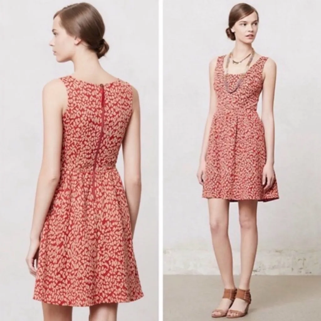 Anthropologie Maeve Animal Print fit n flare sleeveless dress - Image 4