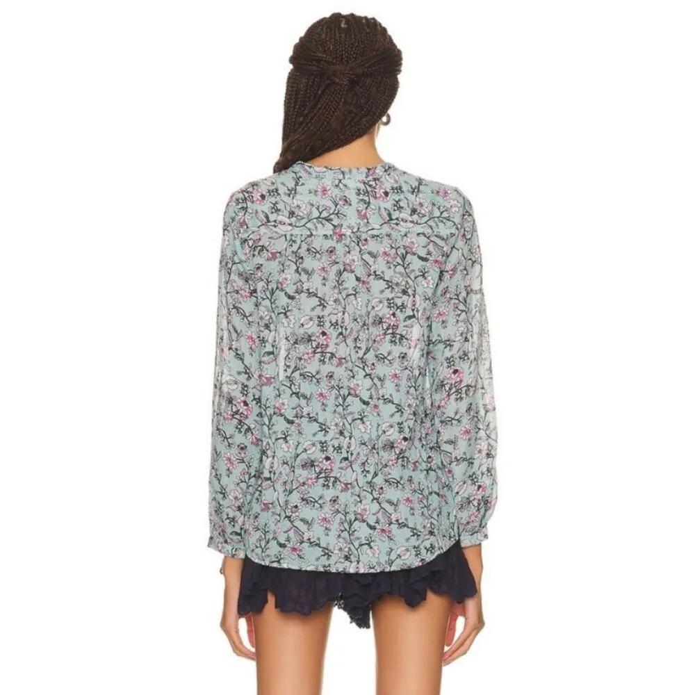 💕ISABEL MARANT ETOILE💕 Maria Blouse ~ Almondgreen Floral Print 34 - Image 11