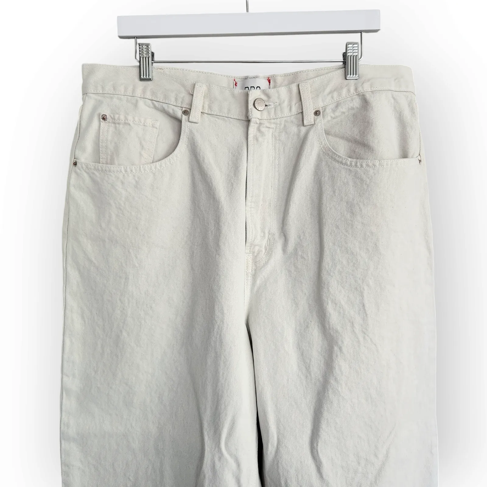 BDG Urban Outfitters Cream High Waisted Baggy Jeans 34 - Image 2