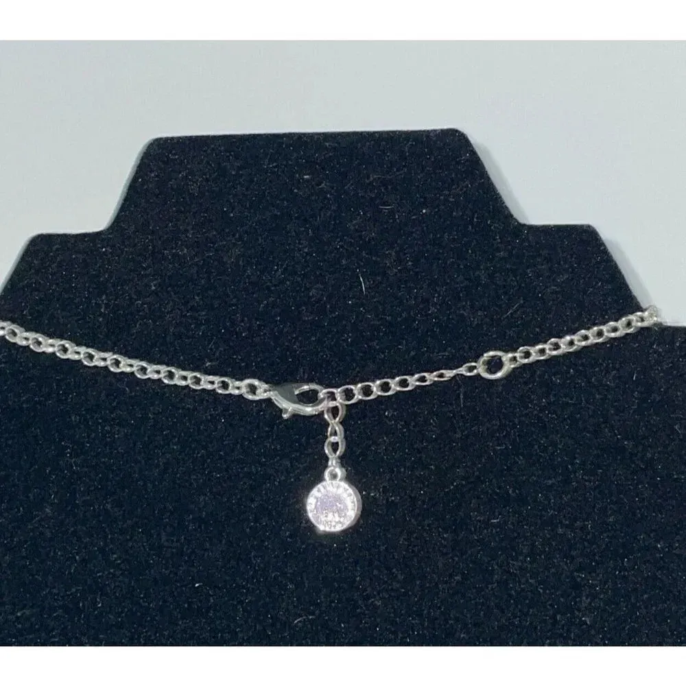 Liz Claiborne LC Silver‎ Tone 5 Ring Necklace Ajustable - Image 4