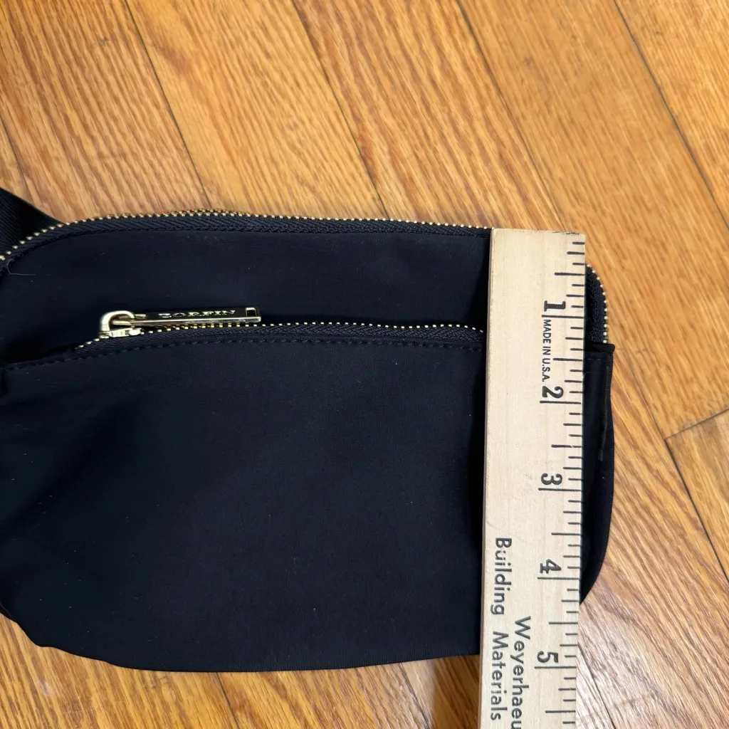 Zorfin Black Belt Bag Crossbody with Gold Accents - Image 10