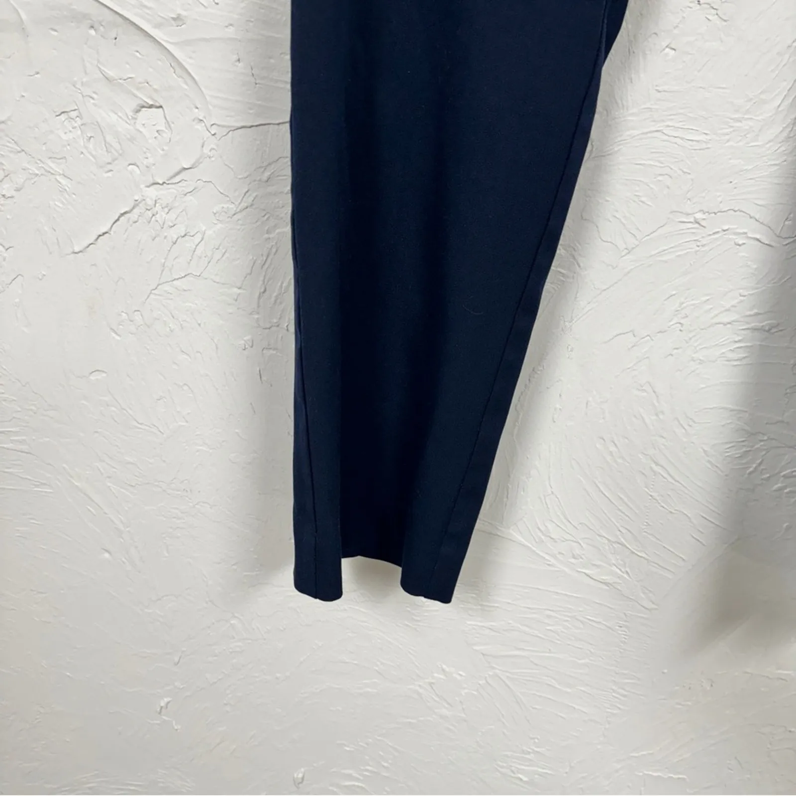 Ann Taylor Navy Blue Mid Rise Slim Fit Trouser Dress Pants Womens Classic Preppy - Image 2