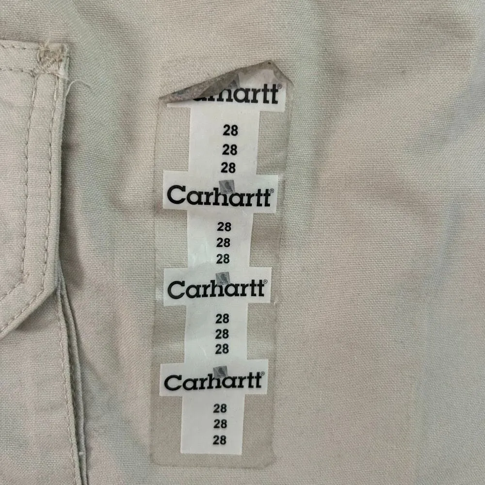 Carhartt Cargo Work Shorts Men’s 28 Khaki Beige Cotton Workwear Utility Pockets - Image 3