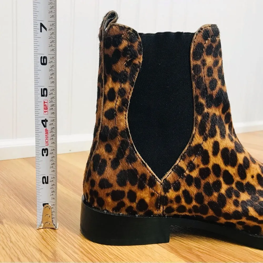 REBECCA‎ MINKOFF Leopard Print Cowhide Chelsea Ankle Boot Booties Size 6.5 New - Image 14