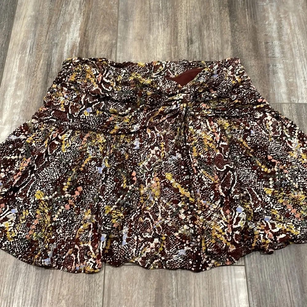 Free People Brown Snake Print Saturday Sun Mini Skirt size 6 - Image 5