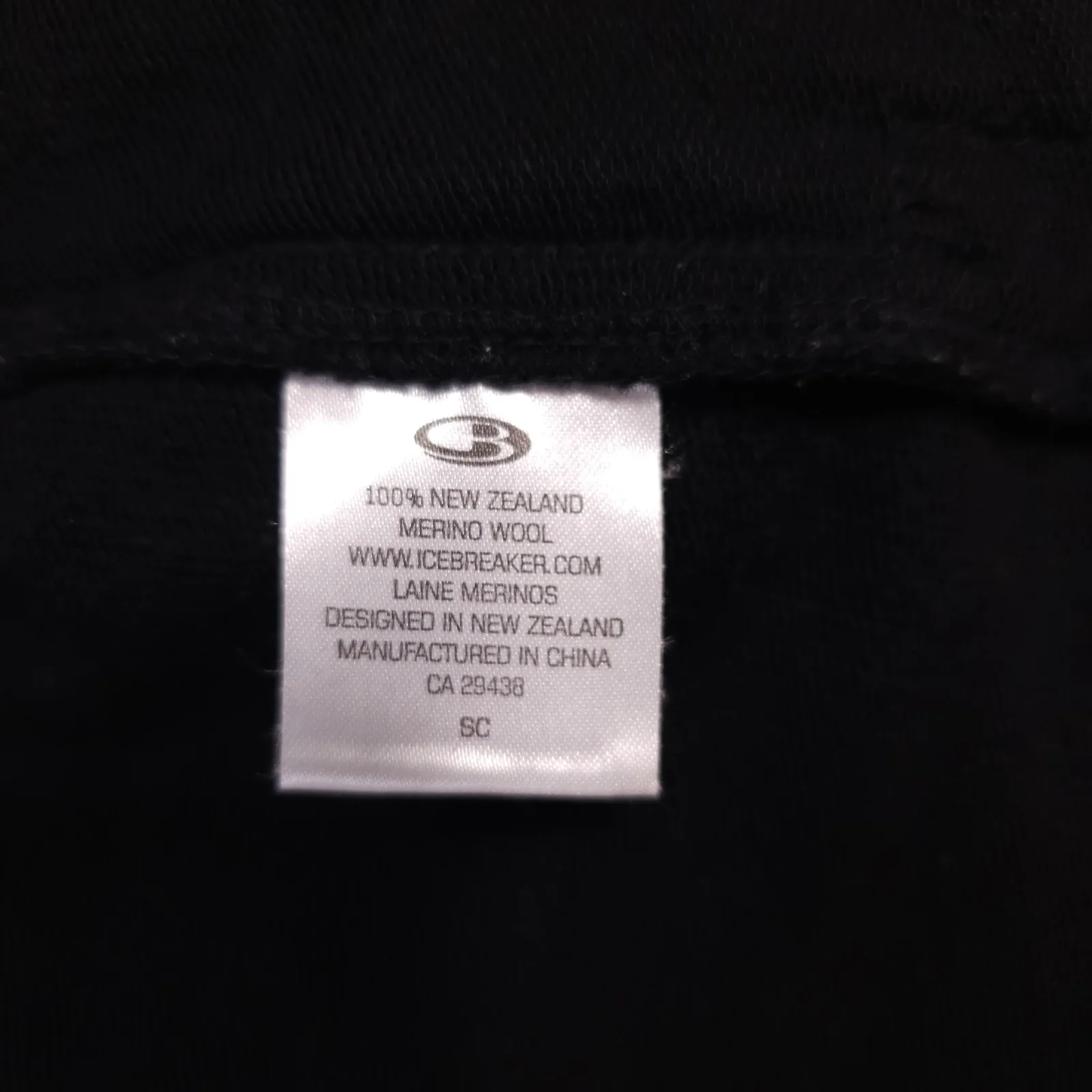 Icebreaker EXP 320 Women's Merino Wool Full Zip Jacket Sz Extra Small Black - Image 8