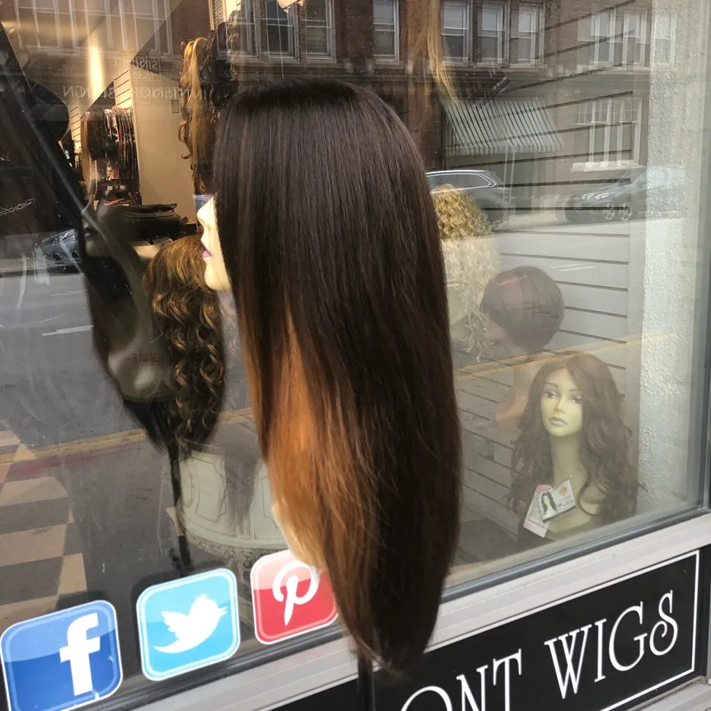 Wig sale Dark Brown Highlight Thick natural layers - Image 5