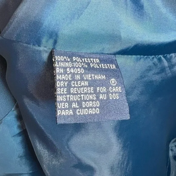 Evan Picone 3 piece blue and black skirt suit size 14P NWOT - Image 7