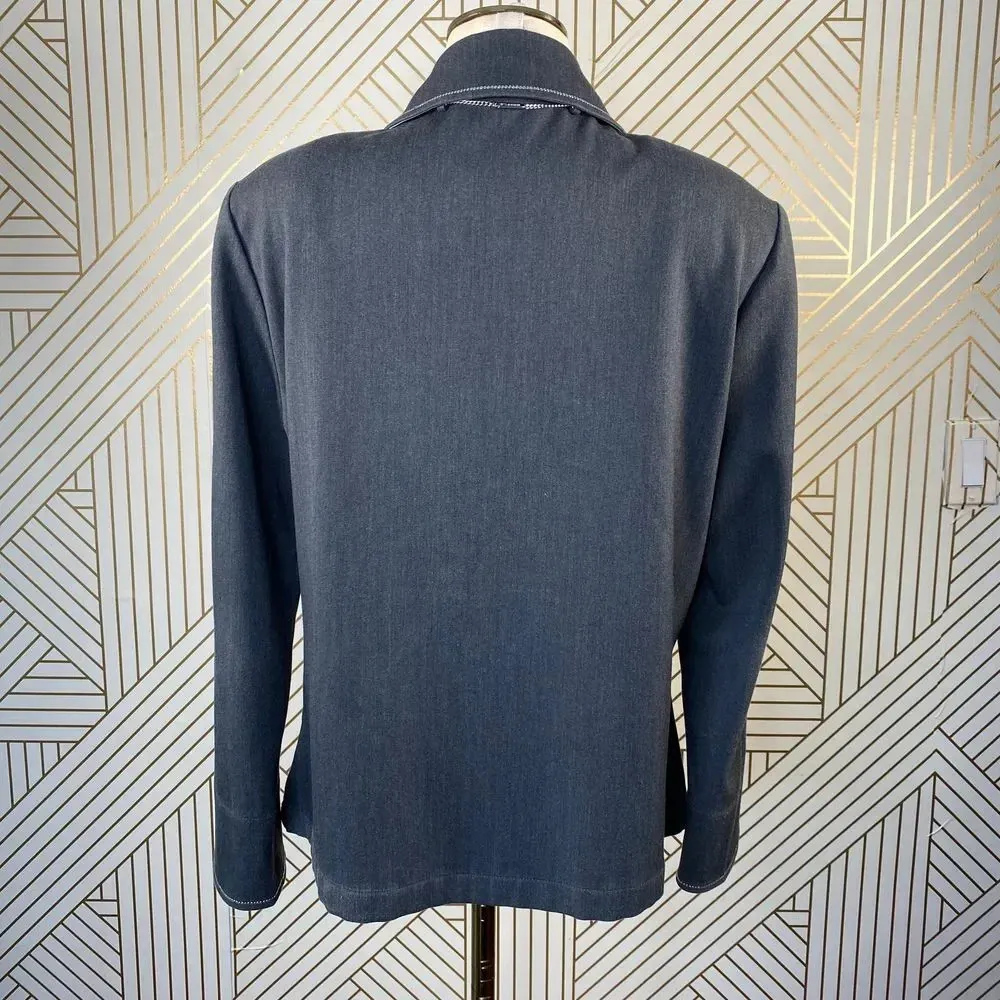 St. John Sport by Marie Gray Zip Studded Blazer‎ Size M - Image 9