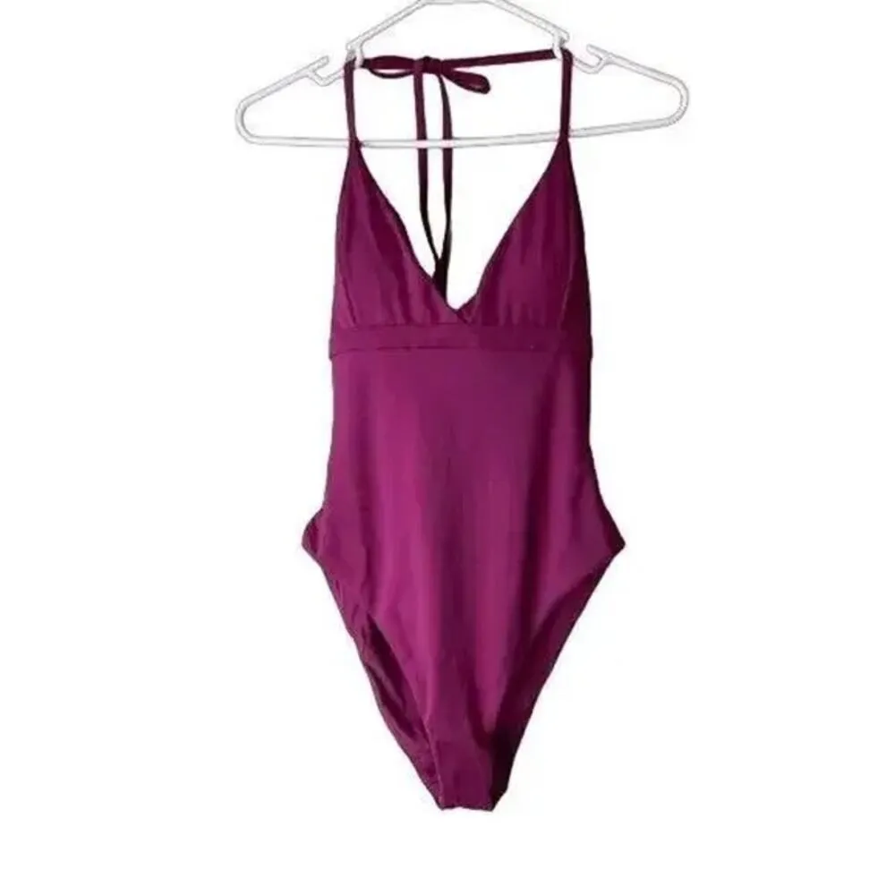 NWT Andie The Lagos One Piece Swimsuit Adjustable Straps Removable Cups L Plum - Image 12