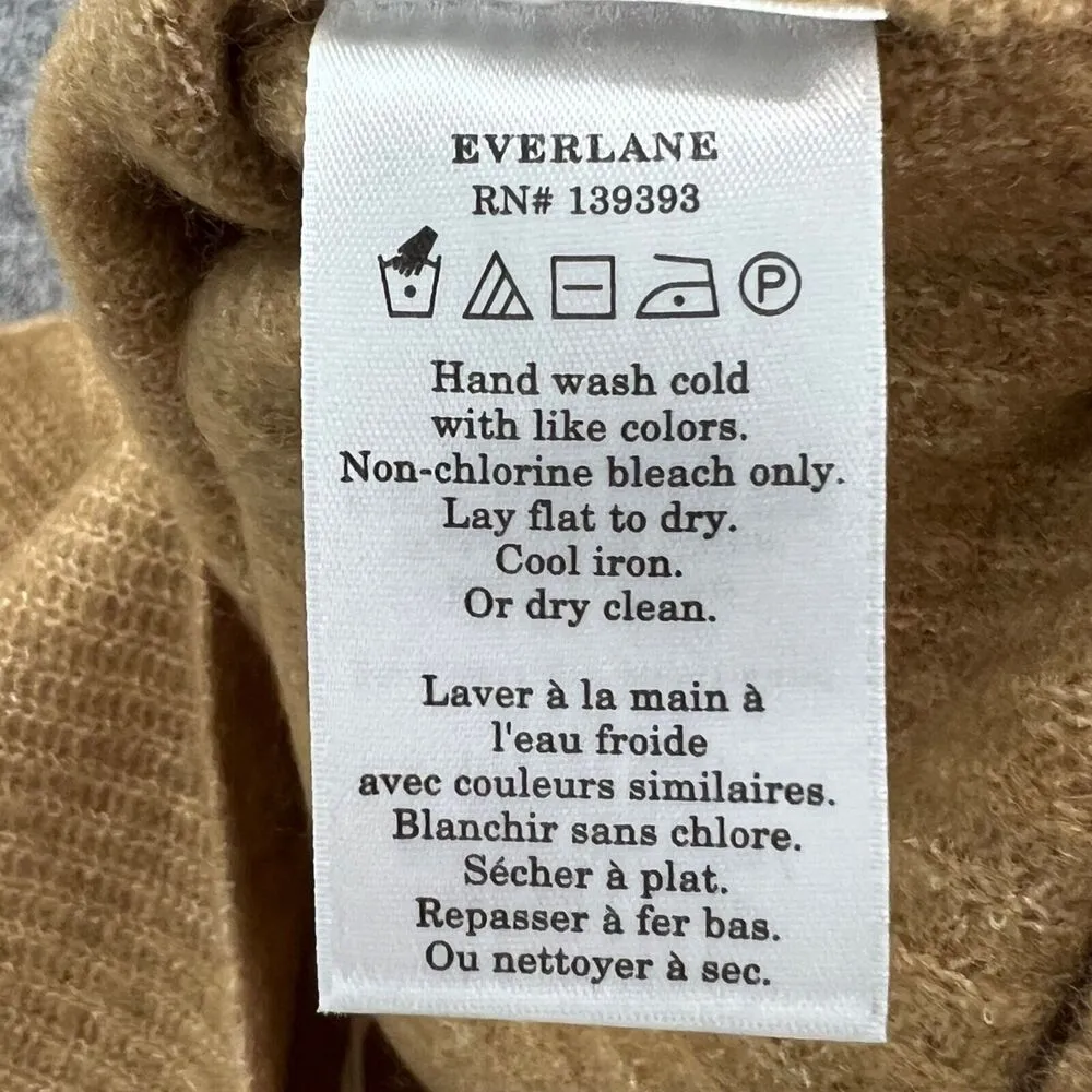 Everlane Crop Top Womens S Camel Tan Wool Yak Tank Square Neck Cozy Stretch NEW - Image 9