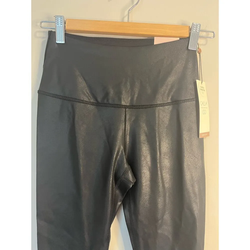 NWT CALIA by Carrie Underwood Women's S Power Sculpt Faux Leather Leggings - Image 7
