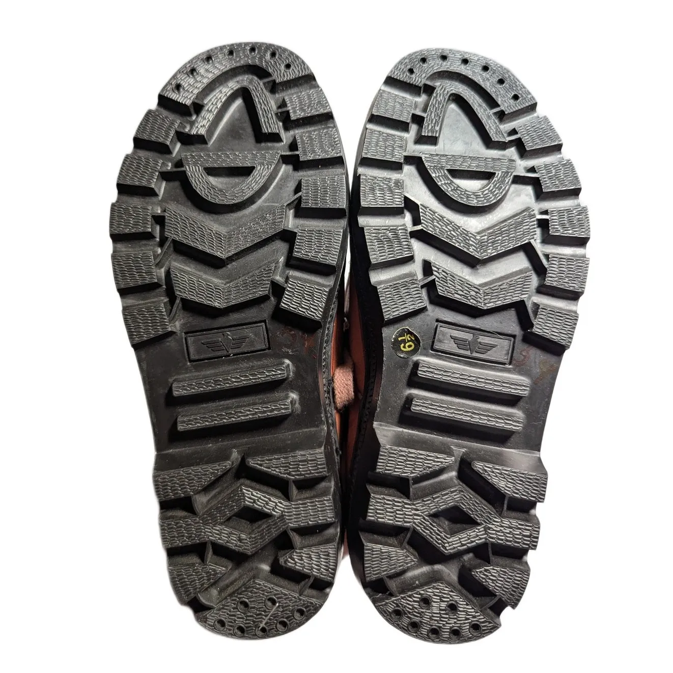 Vtg 1990s American Eagle Light Red Leather Chunky Lace Up Oxford Flats Sz 6.5 - Image 4