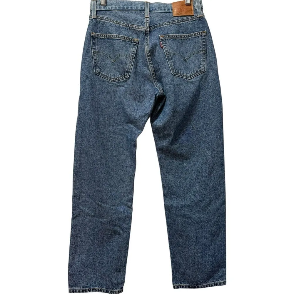 Levi's 501 '90s Medium Wash Denim Mid Rise Cropped Western Blue‎ Jeans Size 27 - Image 6