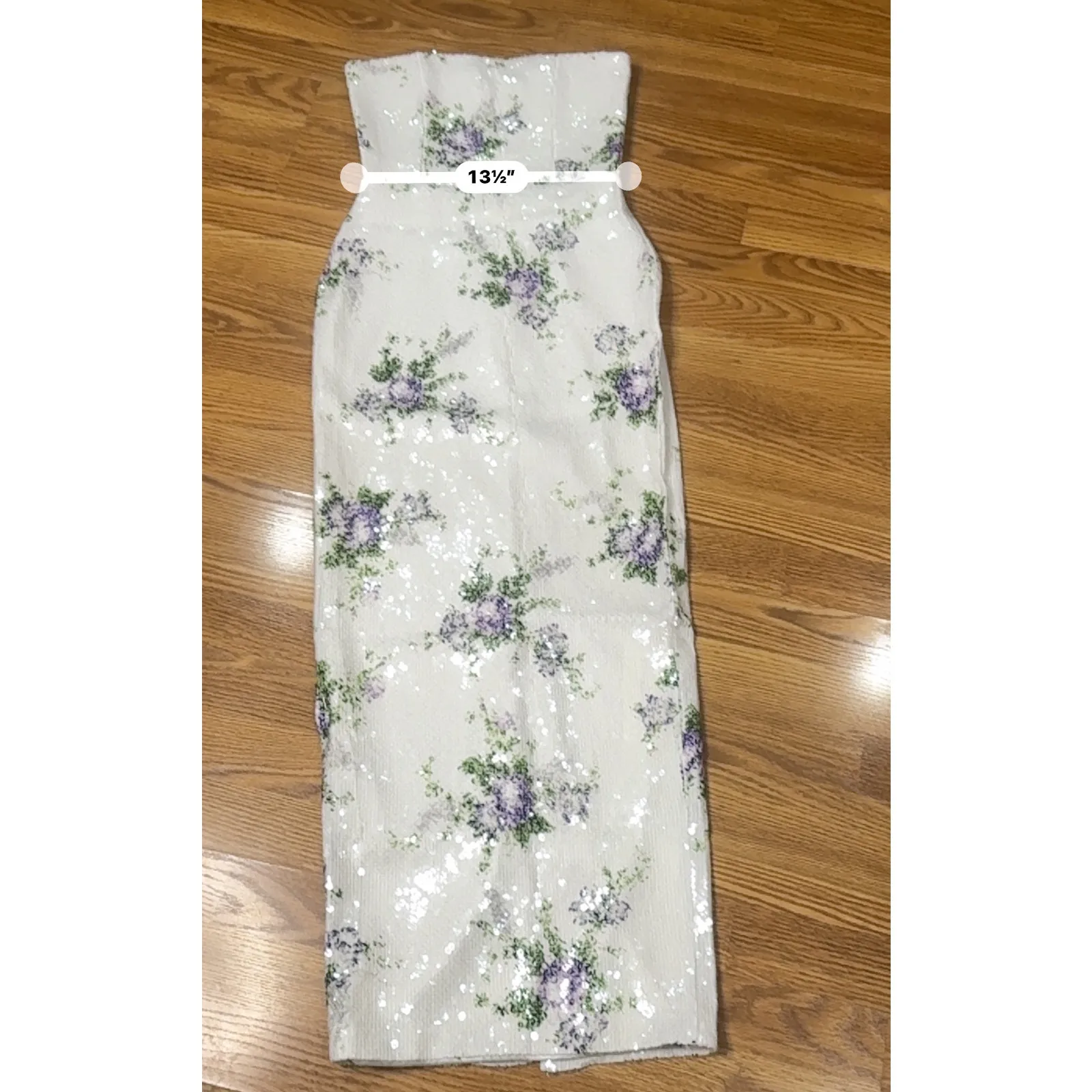 Tanner Fletcher Marilyn Floral Sequin Strapless Dress 1 / US 4 - Image 6